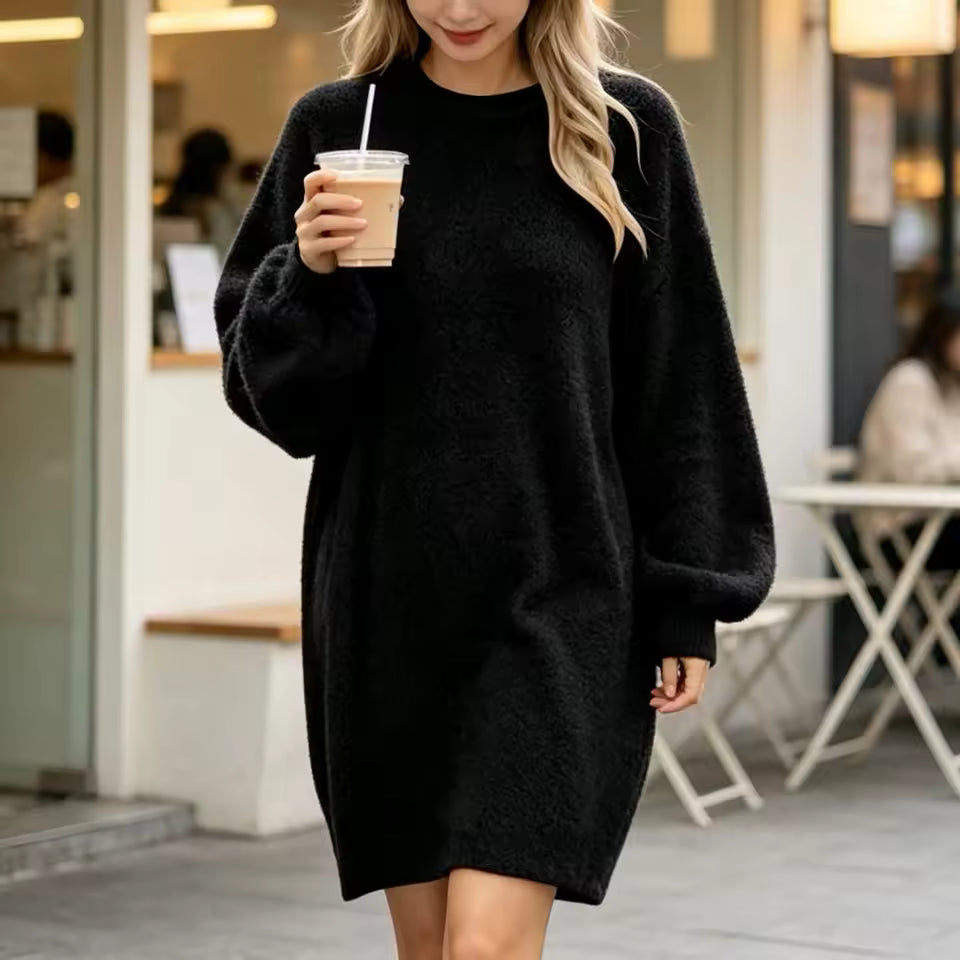 Women's Relaxed Knit Sweater Dress