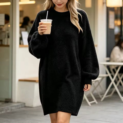 Women's Relaxed Knit Sweater Dress
