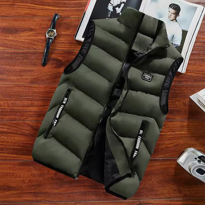 Men's Quilted Stand Collar Vest