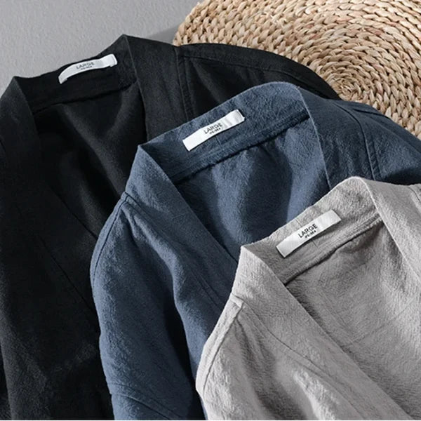 Men’s Relaxed Open-Front Kimono Jacket