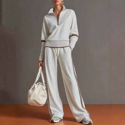Women's Half-Zip Pants Set