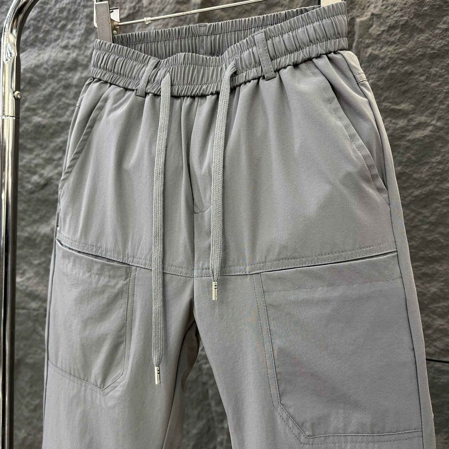 Men's Drawstring Multi-Pocket Cargo Pants