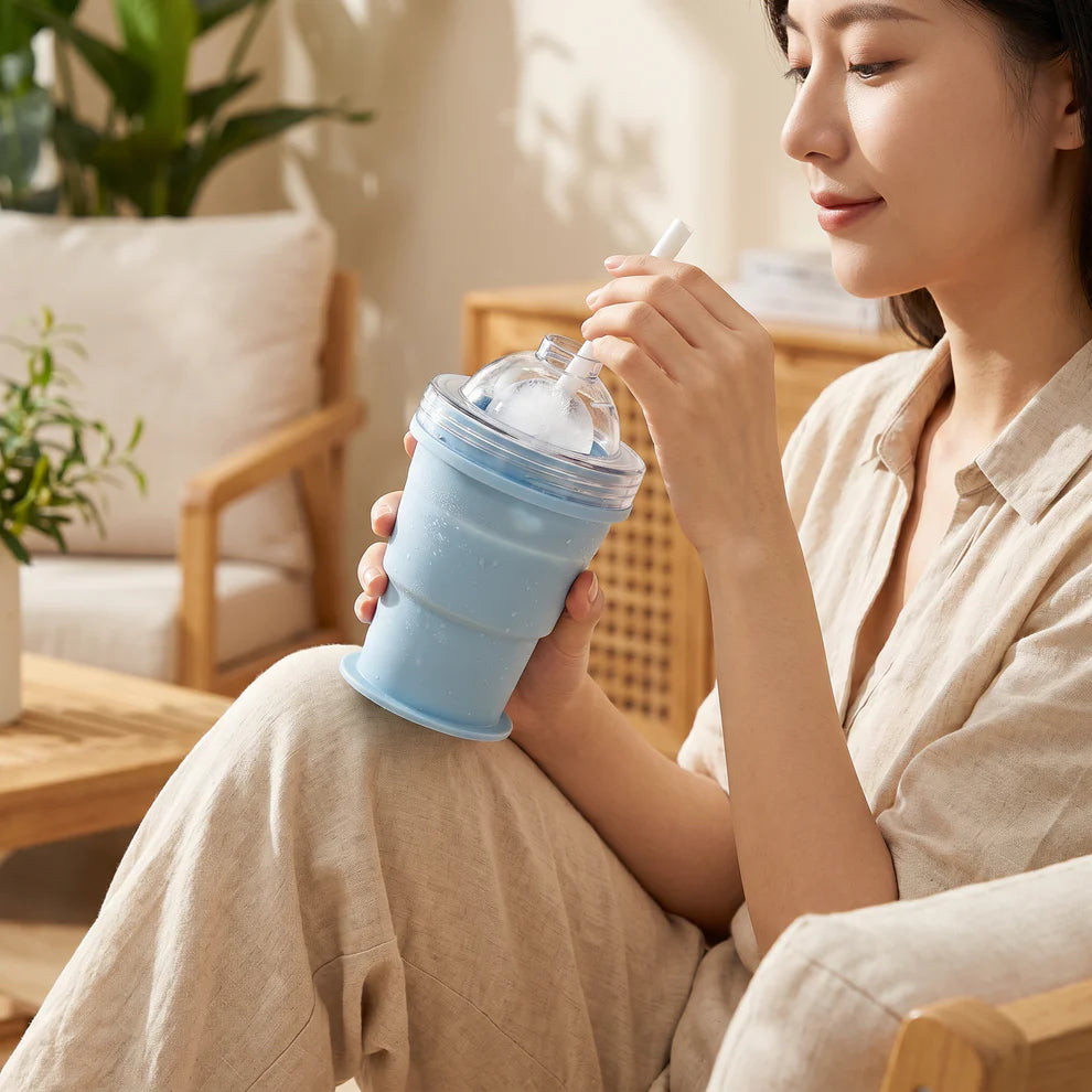 2-in-1 Reusable Tumbler Cup with Lid and Straw