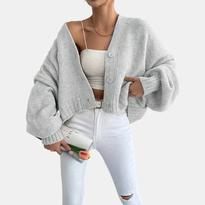 Women’s Oversized Button-Front Knit Cardigan