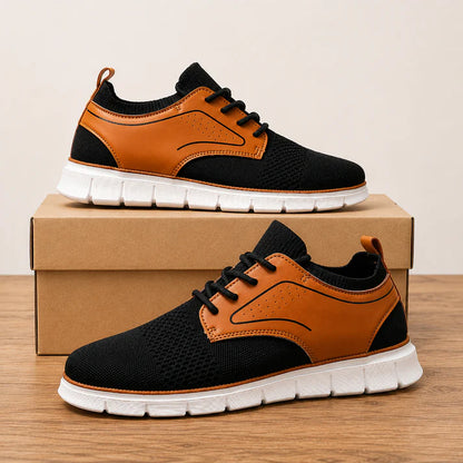 Men's Knit Lace-Up Casual Sneakers