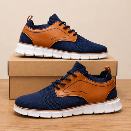 Men's Knit Lace-Up Casual Sneakers