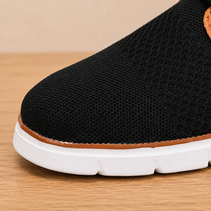 Men's Knit Lace-Up Casual Sneakers