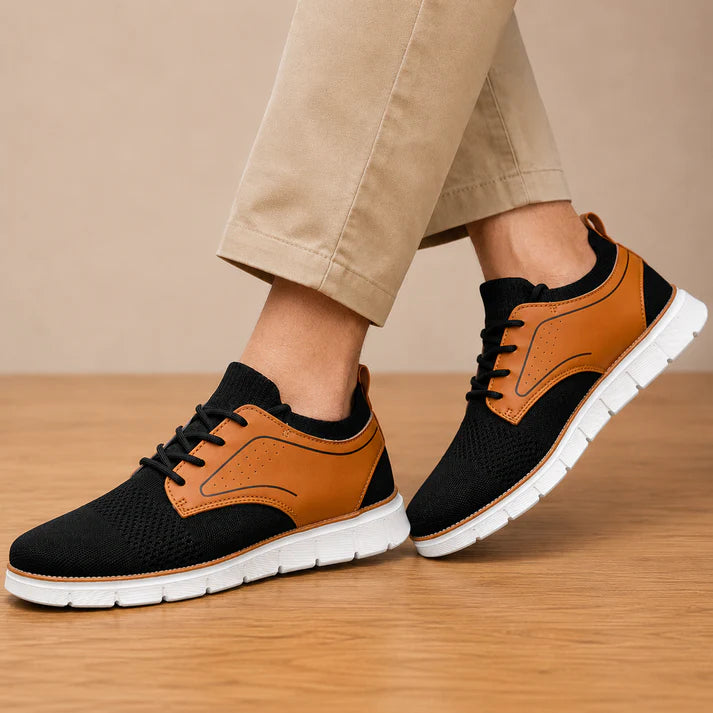 Men's Knit Lace-Up Casual Sneakers