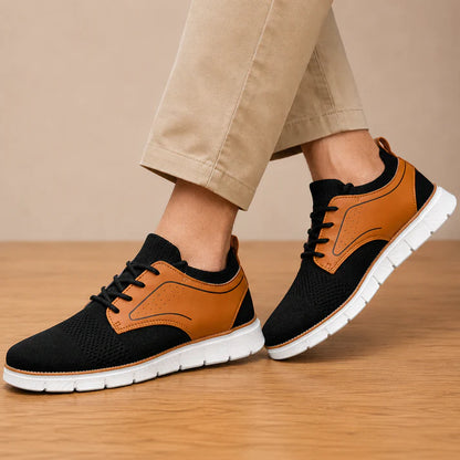 Men's Knit Lace-Up Casual Sneakers