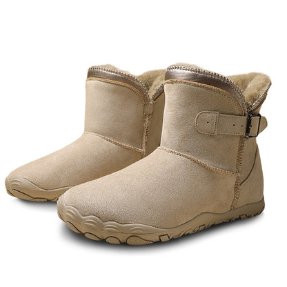 Unisex Buckle Ankle Boots with Textured Sole