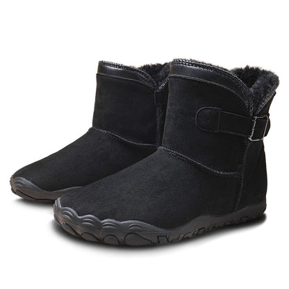 Unisex Buckle Ankle Boots with Textured Sole