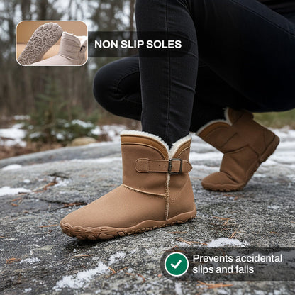 Unisex Buckle Ankle Boots with Textured Sole