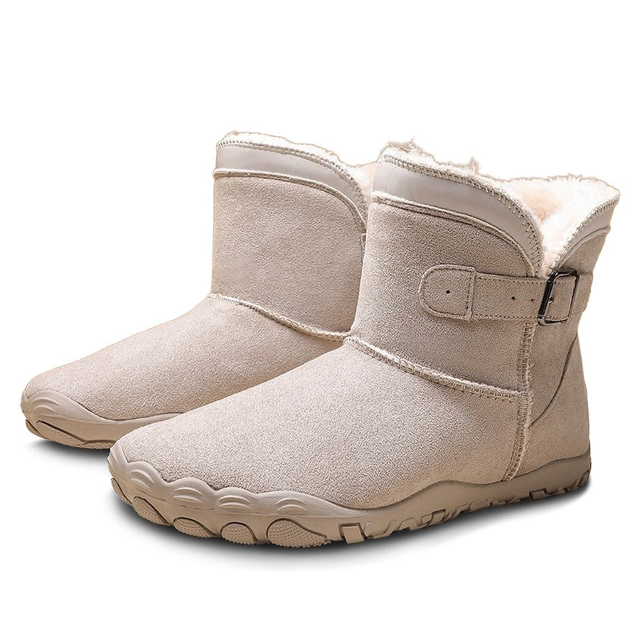 Unisex Buckle Ankle Boots with Textured Sole