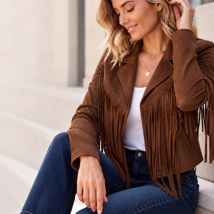 Women's Fringe Lapel Jacket