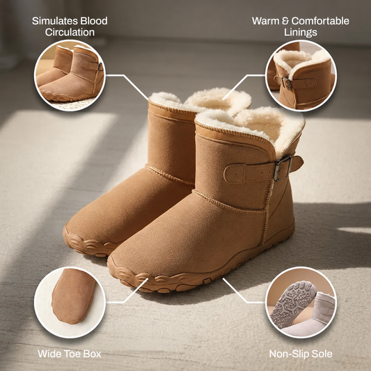 Unisex Buckle Ankle Boots with Textured Sole