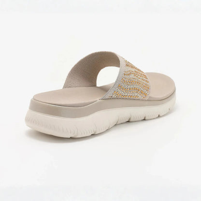 Women's Rhinestone Knit Thong Sandals