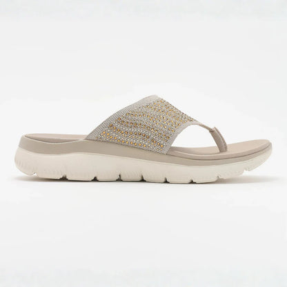 Women's Rhinestone Knit Thong Sandals