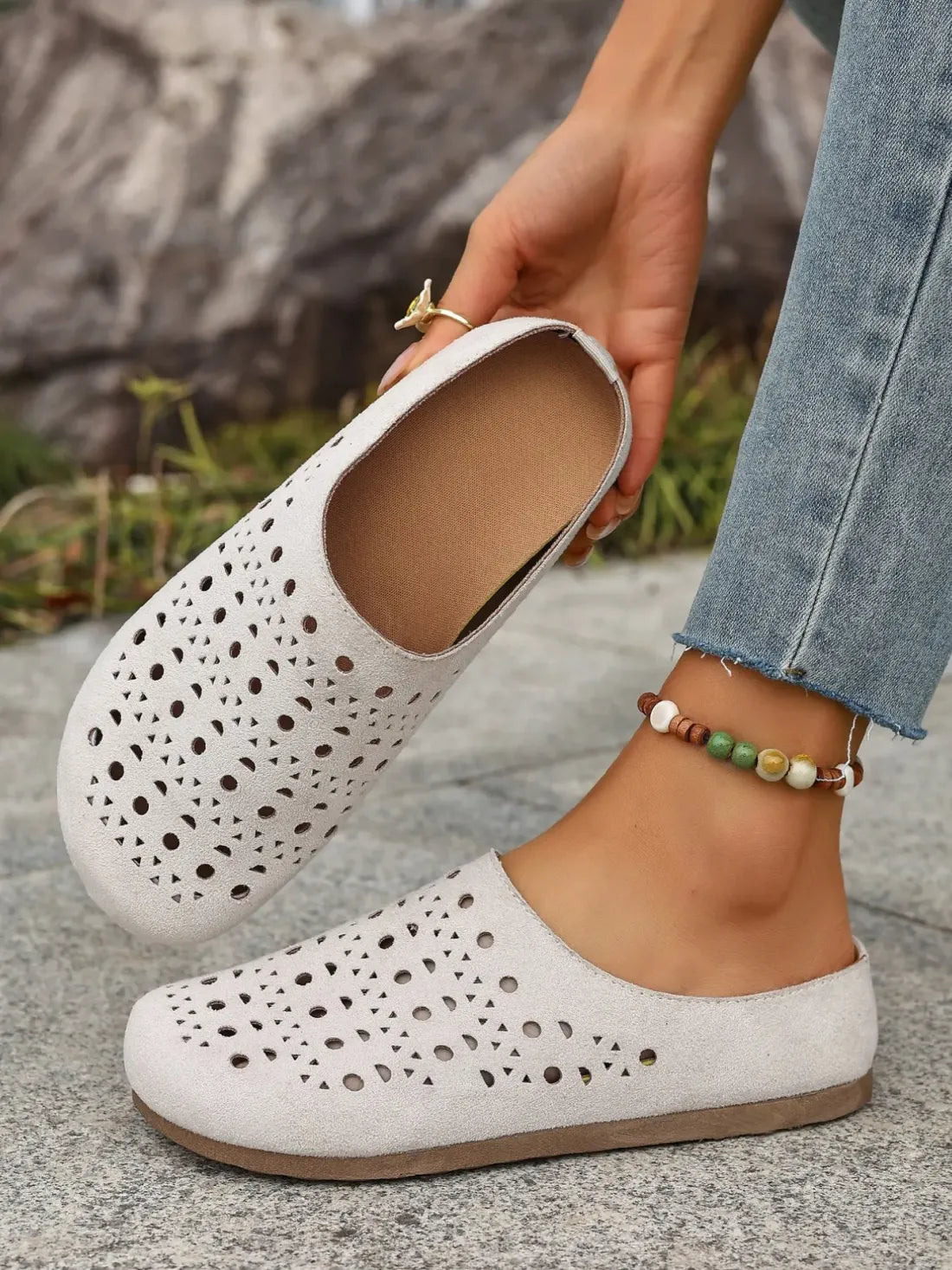 Women's Perforated Slip-On Flats