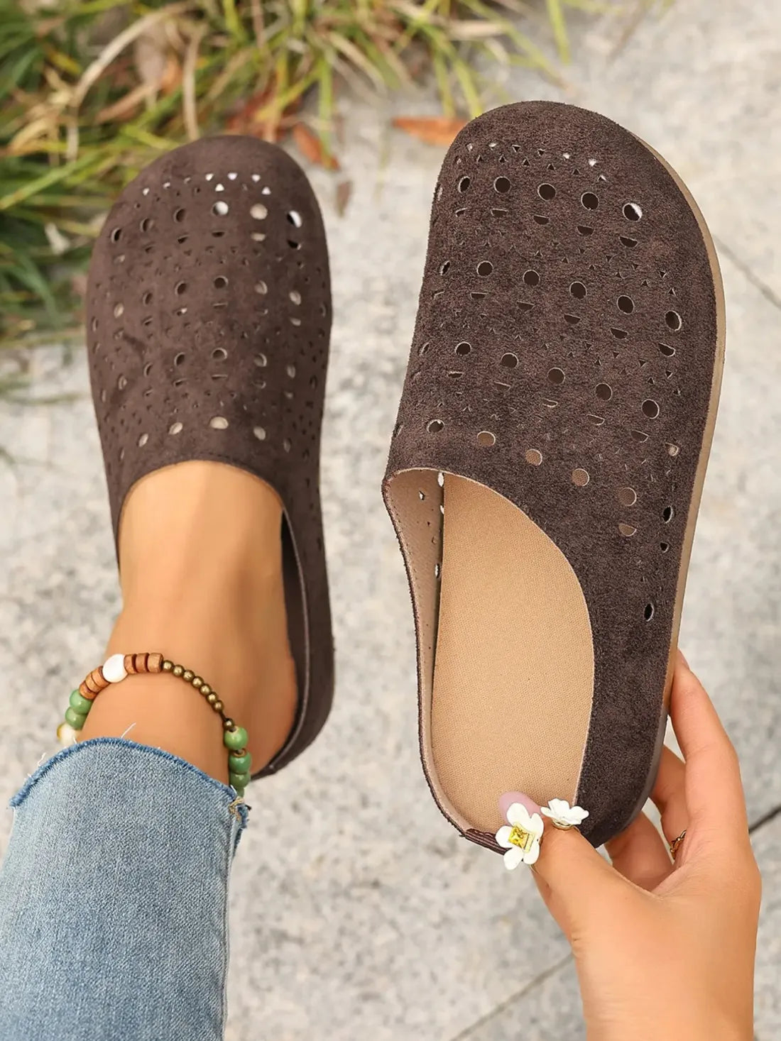 Women's Perforated Slip-On Flats