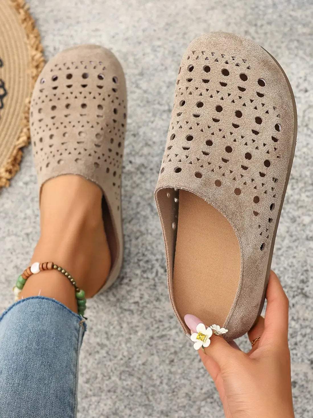 Women's Perforated Slip-On Flats