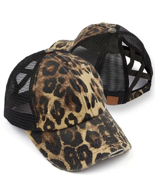Women's Criss-Cross Ponytail Baseball Cap