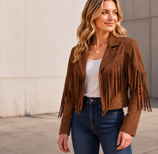 Women's Fringe Lapel Jacket