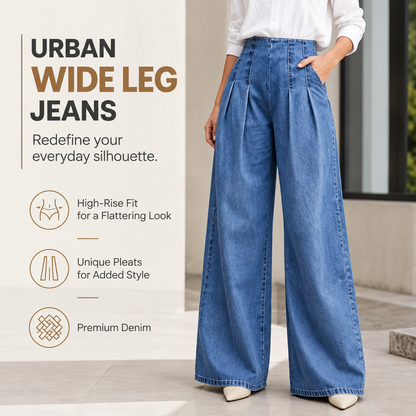 Women's High-Waisted Wide-Leg Jeans