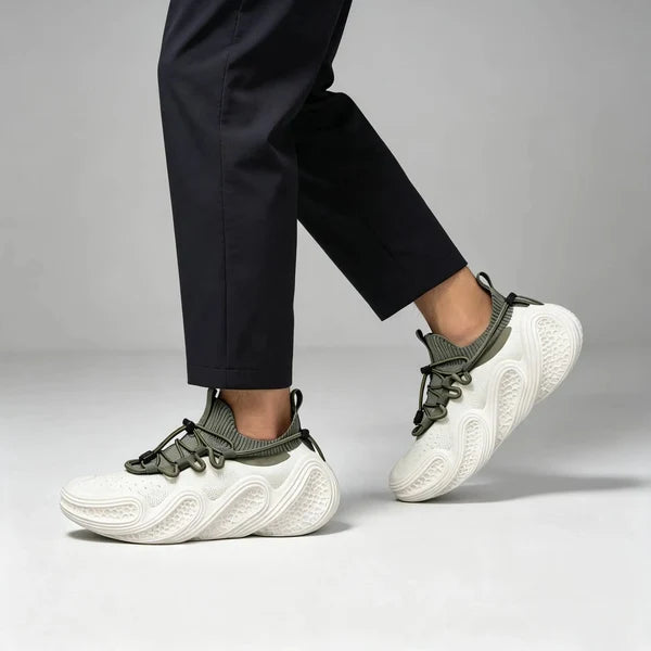 Men's Knit Lace-Up Casual Sneakers