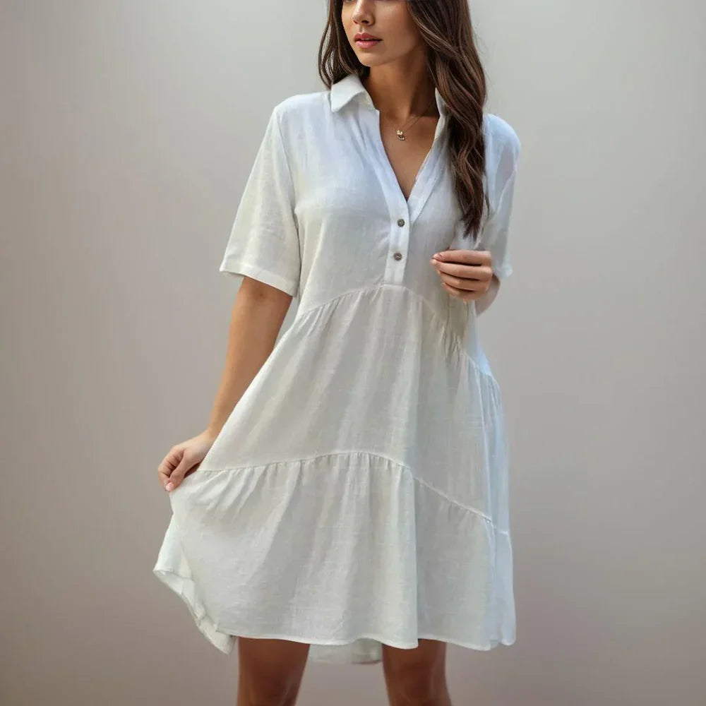 Women's Relaxed Tiered Shirt Dress