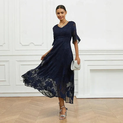 Women’s Floral Textured Flowy Dress