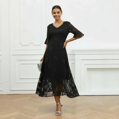 Women’s Floral Textured Flowy Dress