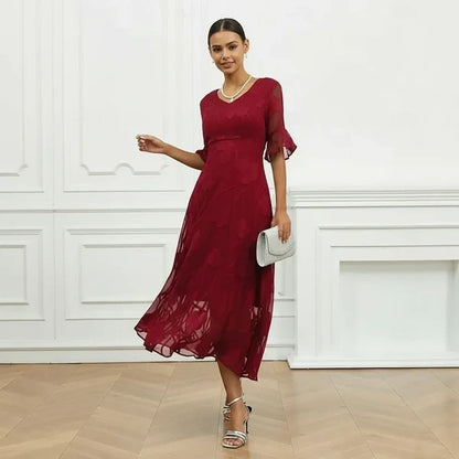 Women’s Floral Textured Flowy Dress