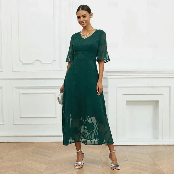 Women’s Floral Textured Flowy Dress
