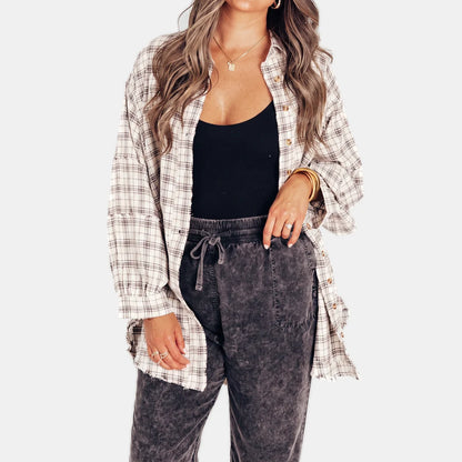 Women's Plaid Button-Front Shirt