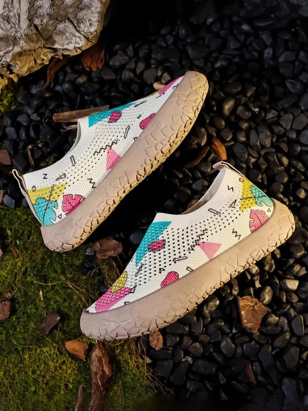 Women’s Knitted Lace-Up Sneakers