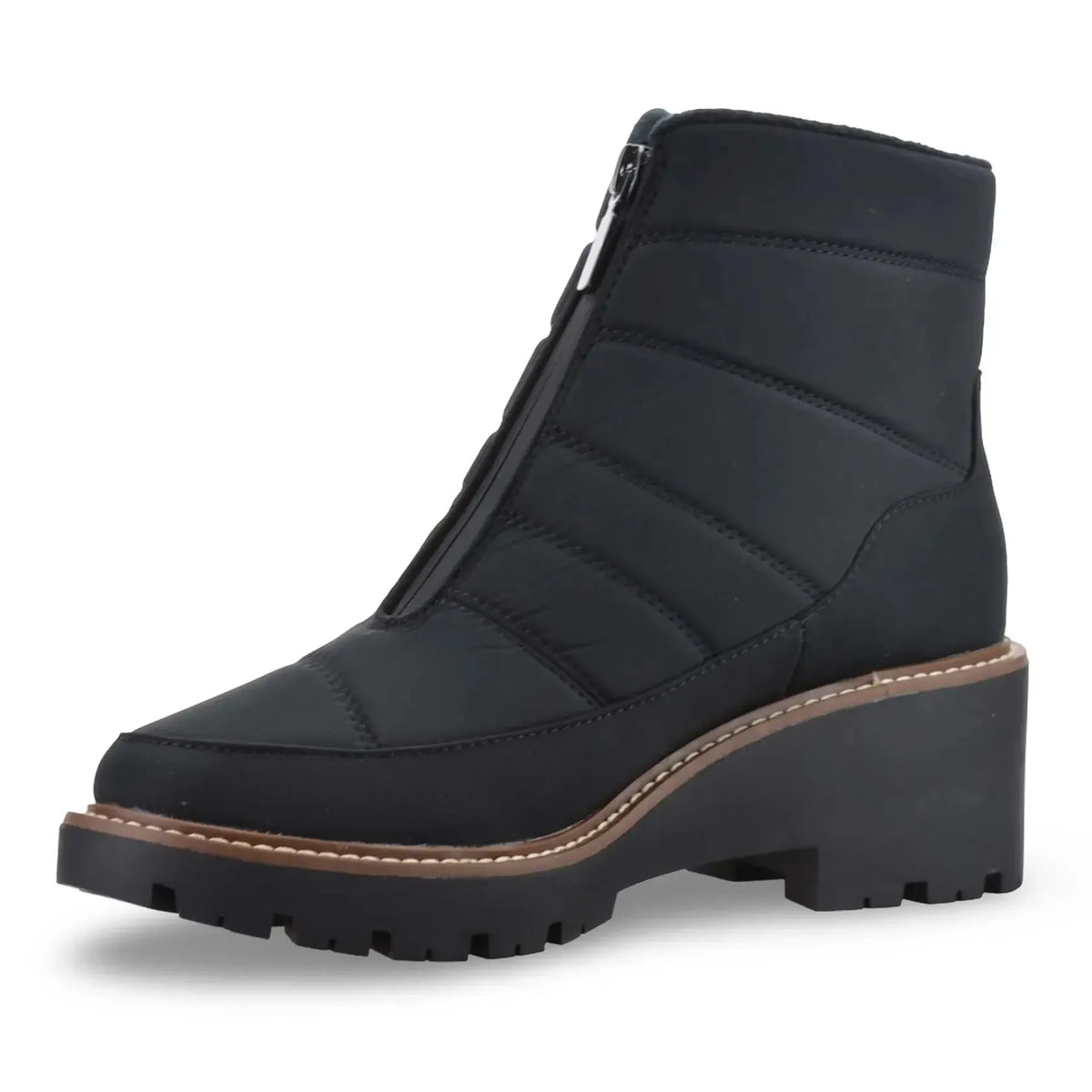 Women's Zip Ankle Boots with Lug Sole