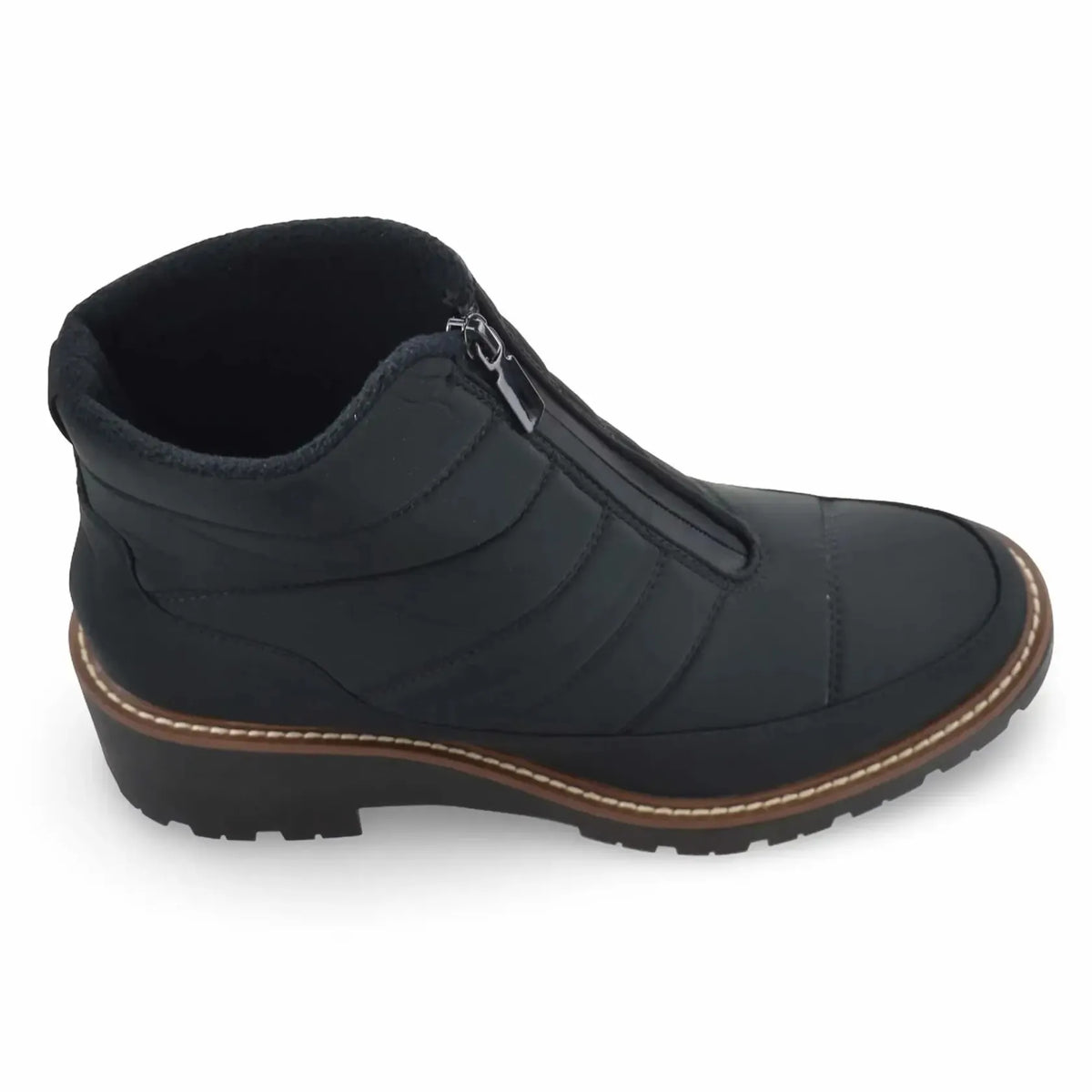 Women's Zip Ankle Boots with Lug Sole