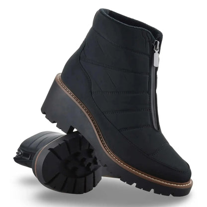 Women's Zip Ankle Boots with Lug Sole