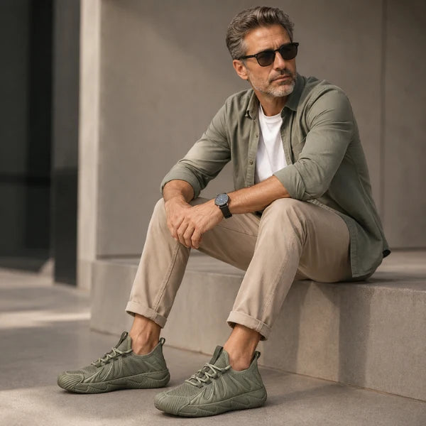 Men's Textured Panel Sneakers