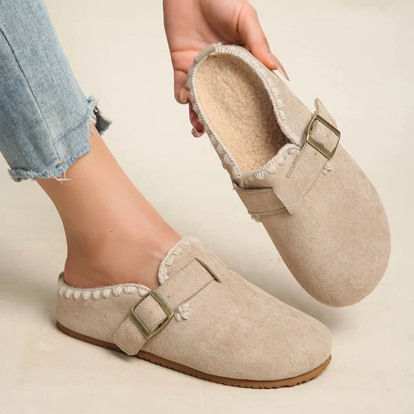 Women’s Plush-Lined Round-Toe Mules