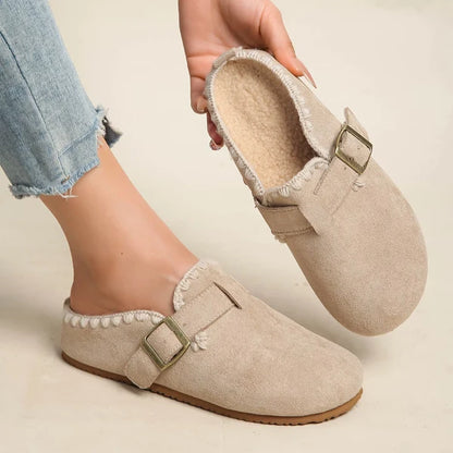 Women’s Plush-Lined Round-Toe Mules