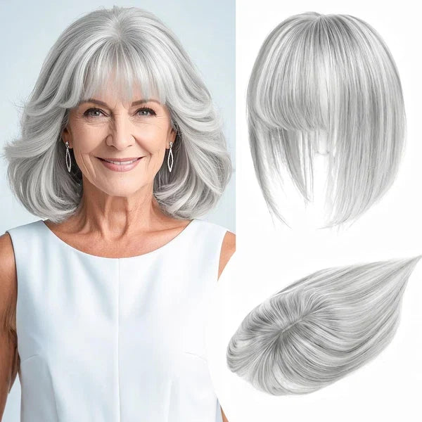 Women's Hair Topper with Bangs