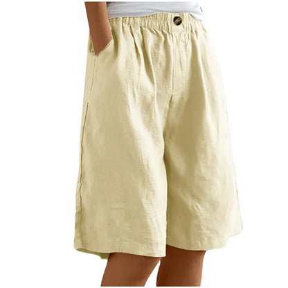 Women's Elastic Waist Bermuda Shorts