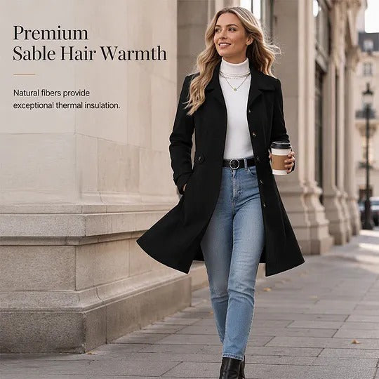 Women's Button Front Belted Coat