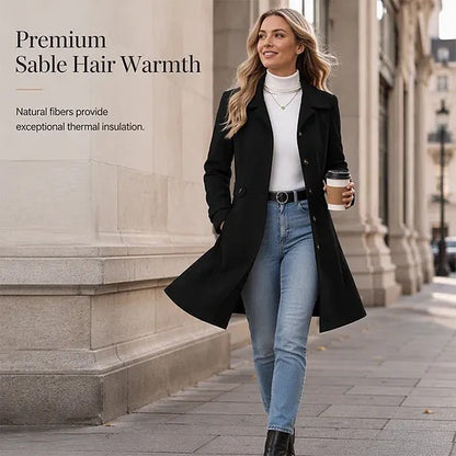 Women's Button Front Belted Coat