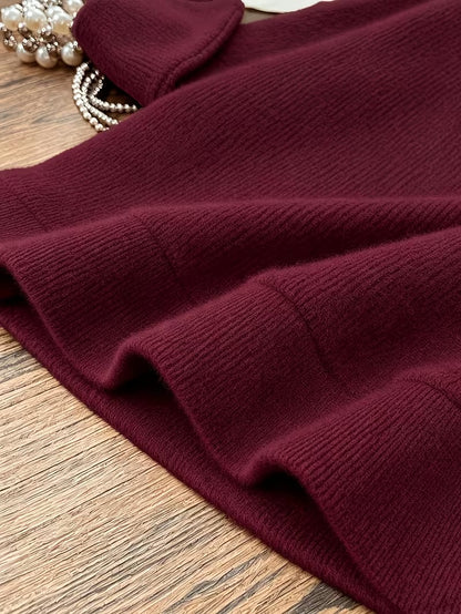 Women’s Ribbed Crew Neck Pullover Sweater