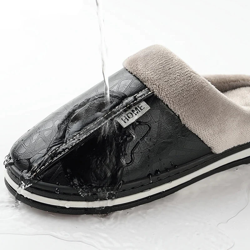 Unisex Plush Lined Slip-On Slippers
