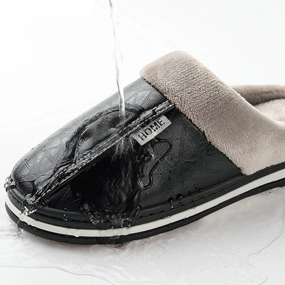 Unisex Plush Lined Slip-On Slippers