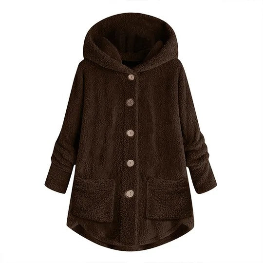 Women's Hooded Button-Front Coat