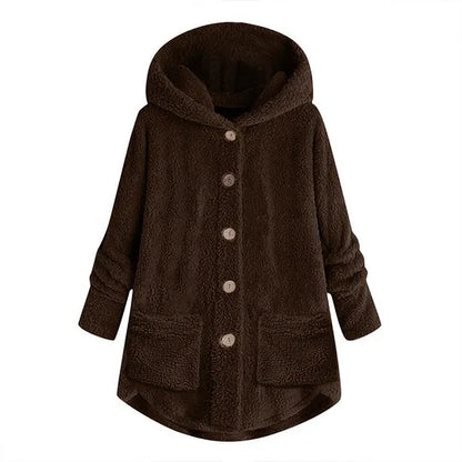 Women's Hooded Button-Front Coat